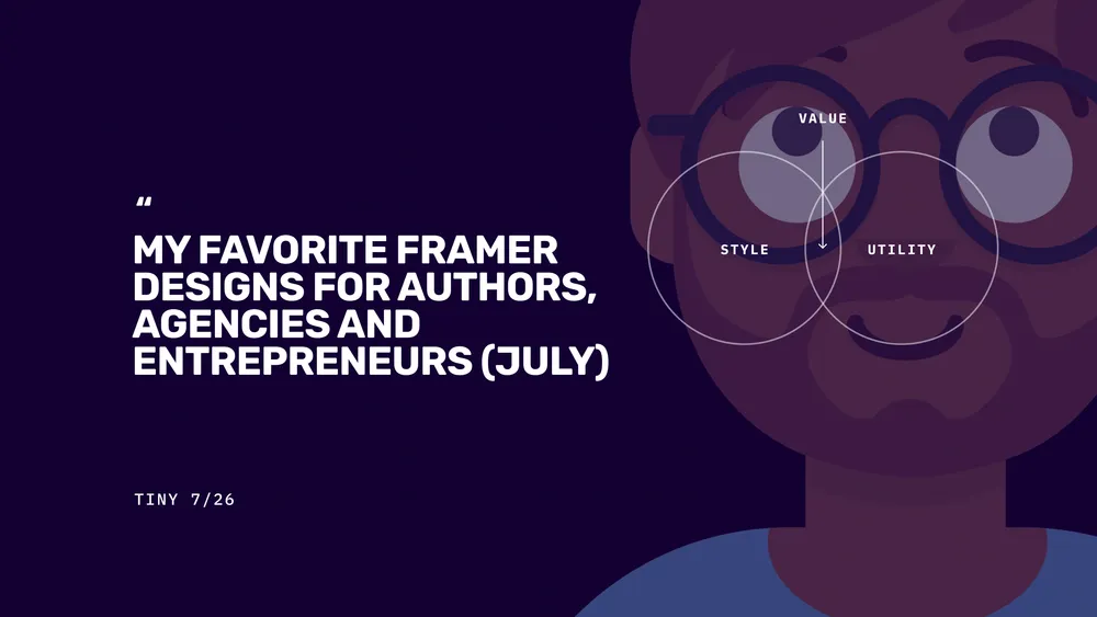 Framer Templates for Small Agencies, Authors and Entrepreneurs