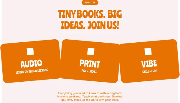 Write a Tiny Book in a Long Weekend